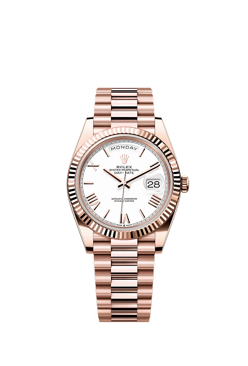 Replica Rolex Day-date Heren Horloge 41mm Bronz Wit